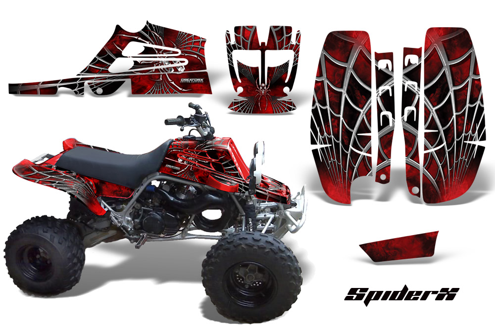 Yamaha Banshee Full Bore Graphic Kit SpiderX Red Red